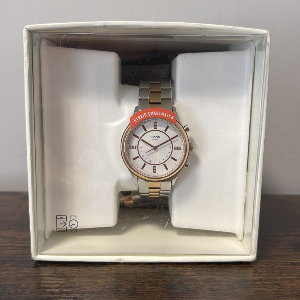 NEW Fossil 36mm Hybrid Smartwatch, Modern Sophisticate BQH3004, Stainless/Gold